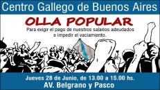 Olla Popular en el Centro Gallego por el salario de sus trabajadores